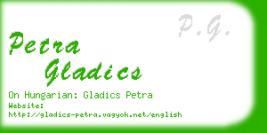 petra gladics business card